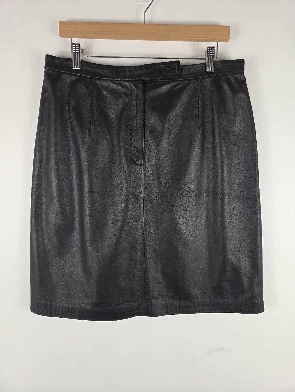 Vintage Y2K Apostrophe Genuine Leather Mini Skirt